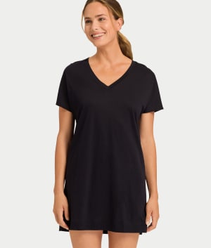 Laura Cotton Blend V-Neck Bigshirt: undefined