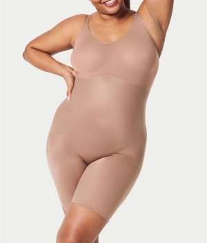 Thinstincts 2.0Closed Bust Mid-Thigh Bodysuit: undefined