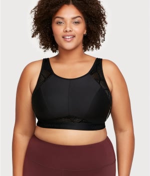 No-Sweat Mesh Wire-Free Sports Bra: undefined