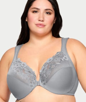 WonderWire Front-Close Cotton Bra: undefined