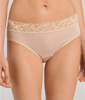 Moments Lace Trim Cotton Hipster: undefined