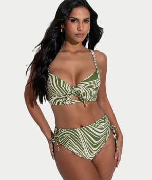Maya Bay Adjustable High-Waist Control Bikini Bottom: undefined