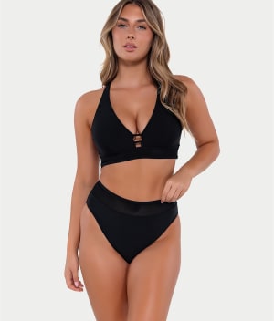 Annie High-Waist Bikini Bottom: undefined