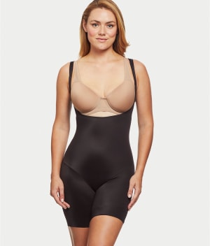 Extra Firm Control Open-Bust Bodysuit: undefined