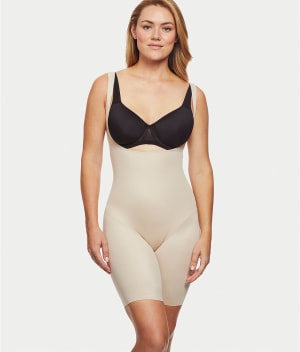 Extra Firm Control Open-Bust Bodysuit: undefined