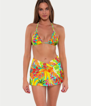 Printed Summer Lovin' Skirted Bikini Bottom: undefined