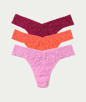 Signature Lace Original Rise Thong Fashion 3-Pack: undefined
