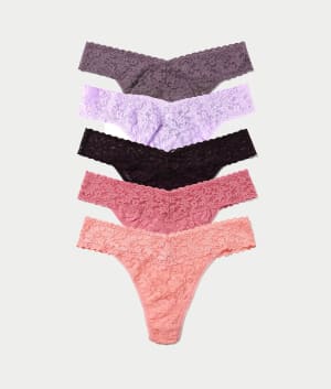 Signature Lace Original Rise Thong Fashion 5-Pack: undefined