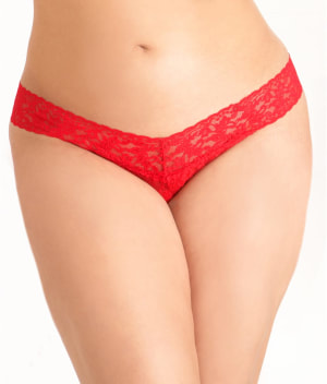 Plus Size Signature Lace Original Rise Thong: undefined