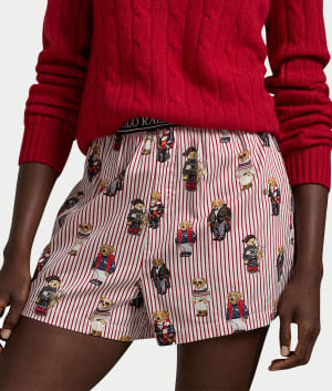 Heritage Polo Bear Woven Boxer: undefined