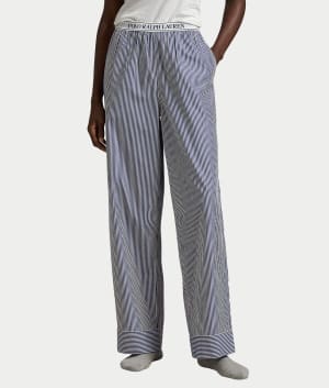Woven Striped Pajama Pants: undefined
