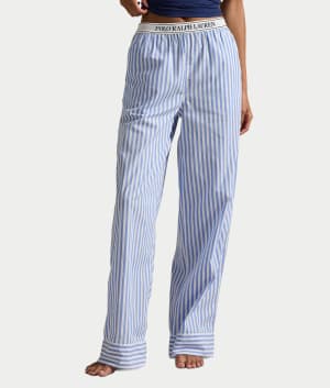 Woven Striped Pajama Pants: undefined