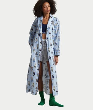 Heritage Polo Bear Woven Robe: undefined