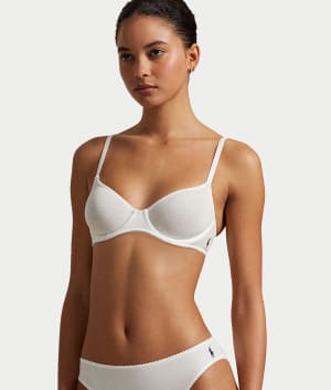 Colorful Cotton Unlined Demi Bra: undefined