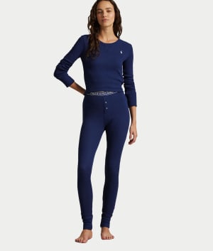 Waffle Knit Jogger Pajama Set: undefined