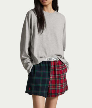 Plaid Woven Boxer: undefined