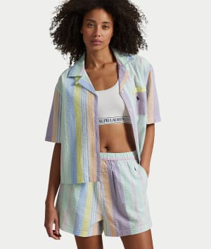 Striped Seersucker Hampton Woven Set: undefined