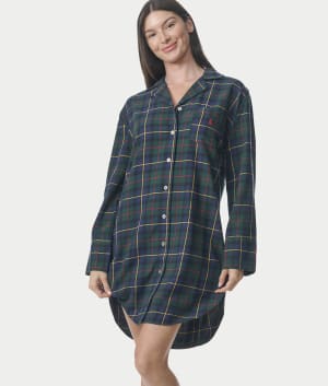 Camp Collar Woven Sleep Shirt: undefined