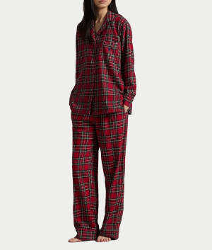 Madison Plaid Flannel Pajama Set: undefined