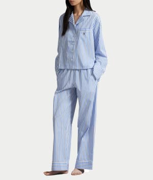 Woven Stripe Pajama Set: undefined