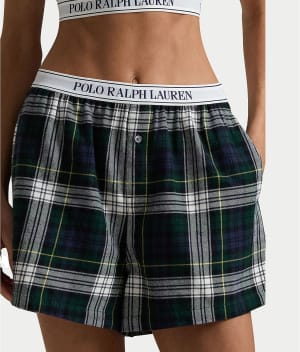 Plaid Flannel Sleep Boxer: undefined