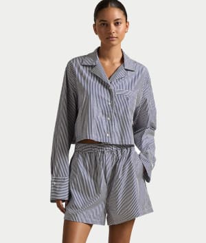 Woven Boxer Pajama Set: undefined