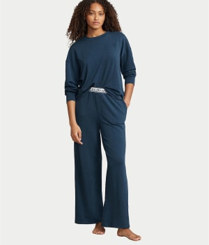 Polo Club Terry Wide Leg Pants Set: undefined