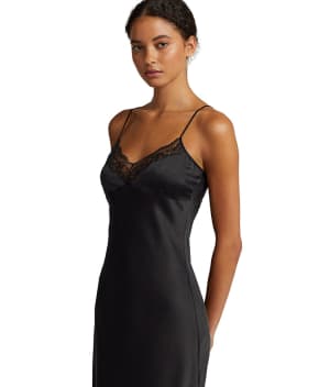 Heritage Silk Midi Slip Dress: undefined