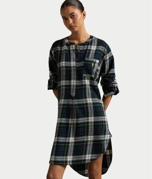 Brushed Cotton Tunic Sleep Shirt: undefined