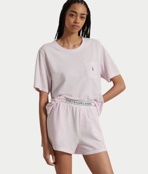 Oxford Knit Pajama Shorts Set: undefined