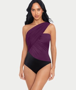 Colorblock Goddess Underwire One-Piece: undefined