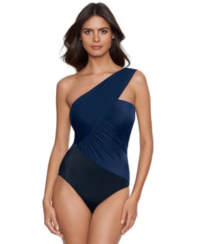 Colorblock Goddess Underwire One-Piece: undefined
