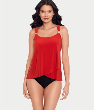 Solid Razzle Dazzle Underwire Tankini Top: undefined