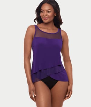 Illusionists Mirage Underwire Tankini Top: undefined