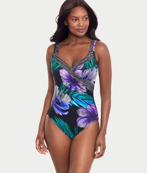 Flora Aura It's A Wrap Underwire One-Piece: undefined