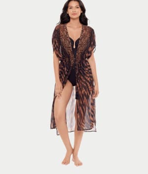 Raya De Safari Beaded Kimono Cover-Up: undefined