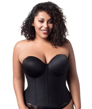 Longline Strapless Bustier: undefined