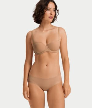 Invisible Cotton Cotton Blend High Cut Brief: undefined