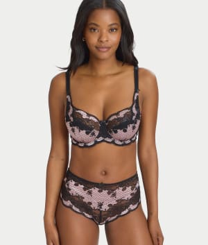 Clara Lace High Waist Cheeky Brief: undefined