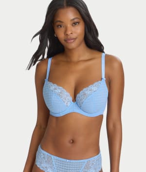 Envy Plunge Stretch Lace Bra: undefined