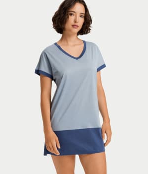 Laura Color Block Nightgown: undefined