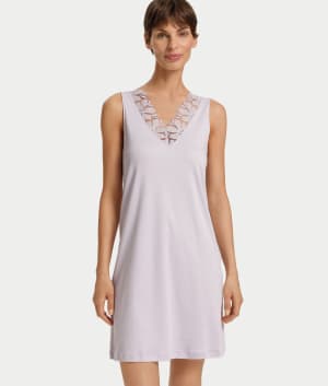 Kalea Floral Tulle Cotton Tank Nightgown: undefined