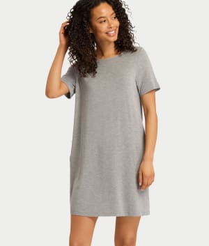 Natural Elegance Round Neck Nightgown: undefined
