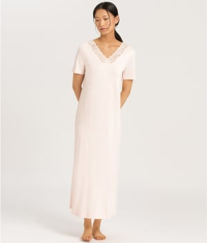 Moments Lace Trim Cotton Nightgown: undefined