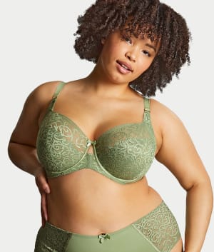 Estel Full Coverage Stretch Lace Bra: undefined