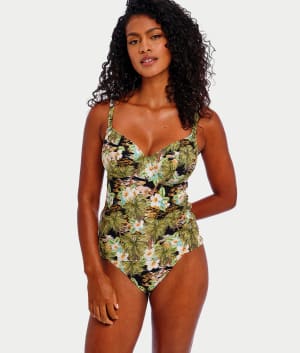 Bahama Shores Underwire Plunge Tankini Top: undefined