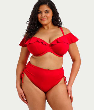 Plus Size Plain Sailing Adjustable Bikini Bottom: undefined