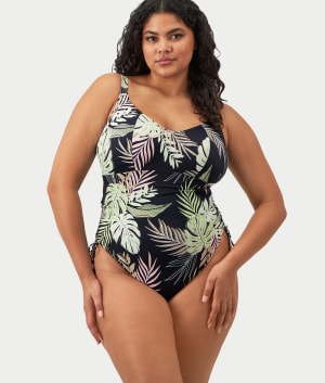 Plus Size Tropical Retreat One-Piece: undefined