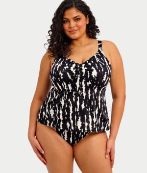 Plus Size Echo Shell Wire-Free Tankini Top: undefined