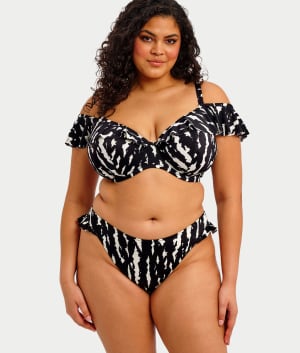Plus Size Echo Shell Hi-Cut Bikini Bottom: undefined